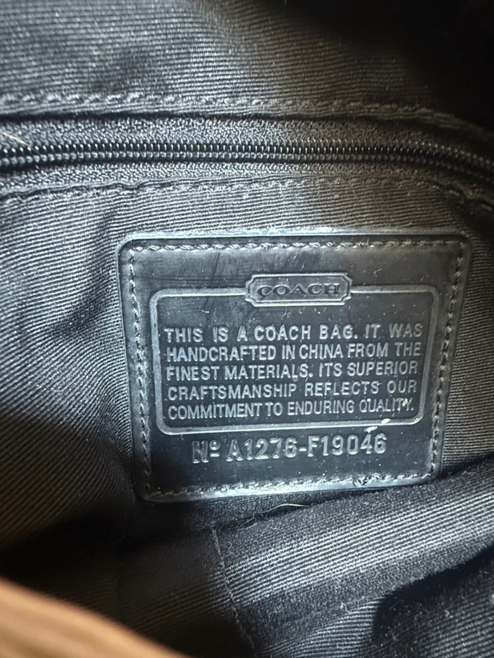 Coach Black & Khaki Signature Tote - Picture 7 of 11